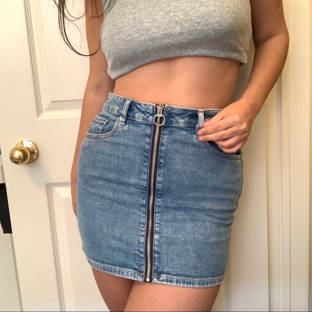 Denim jean skirt
